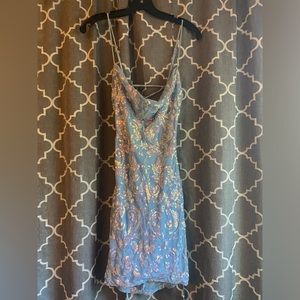 blue sparkly homecoming dress Size M